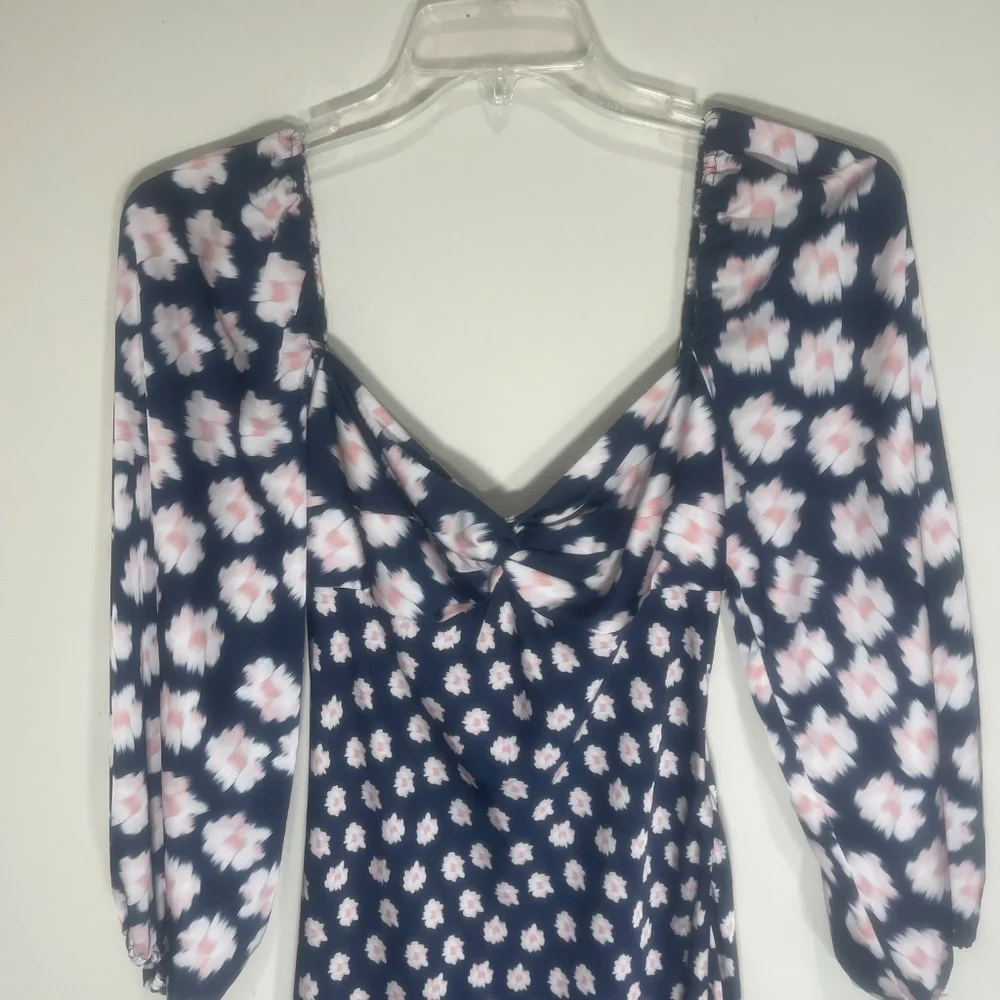 Sachin & Babi Melody Navy Midi Dress Size 4 | Designer Women’s Cocktail Style